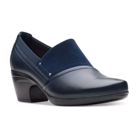 Clarks Shoes - Clarks Women's Collection Emily Step Shoes Blue Size 9.5 NIB Leather